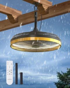 4. Addlon Outdoor Ceiling Fan with Light