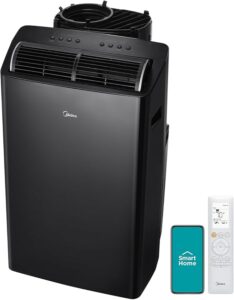 6. Midea Duo 14,000 BTU Dual Hose Portable Air Conditioner