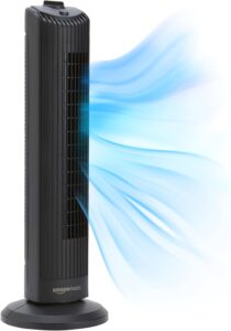 10. Amazon Basics Tower Fan for Bedroom