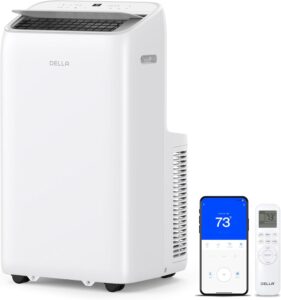 4. Della 45dB Quiet 14,000 BTU Portable Air Conditioner