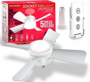 Bell+Howell Socket Breeze Light Ceiling Fan